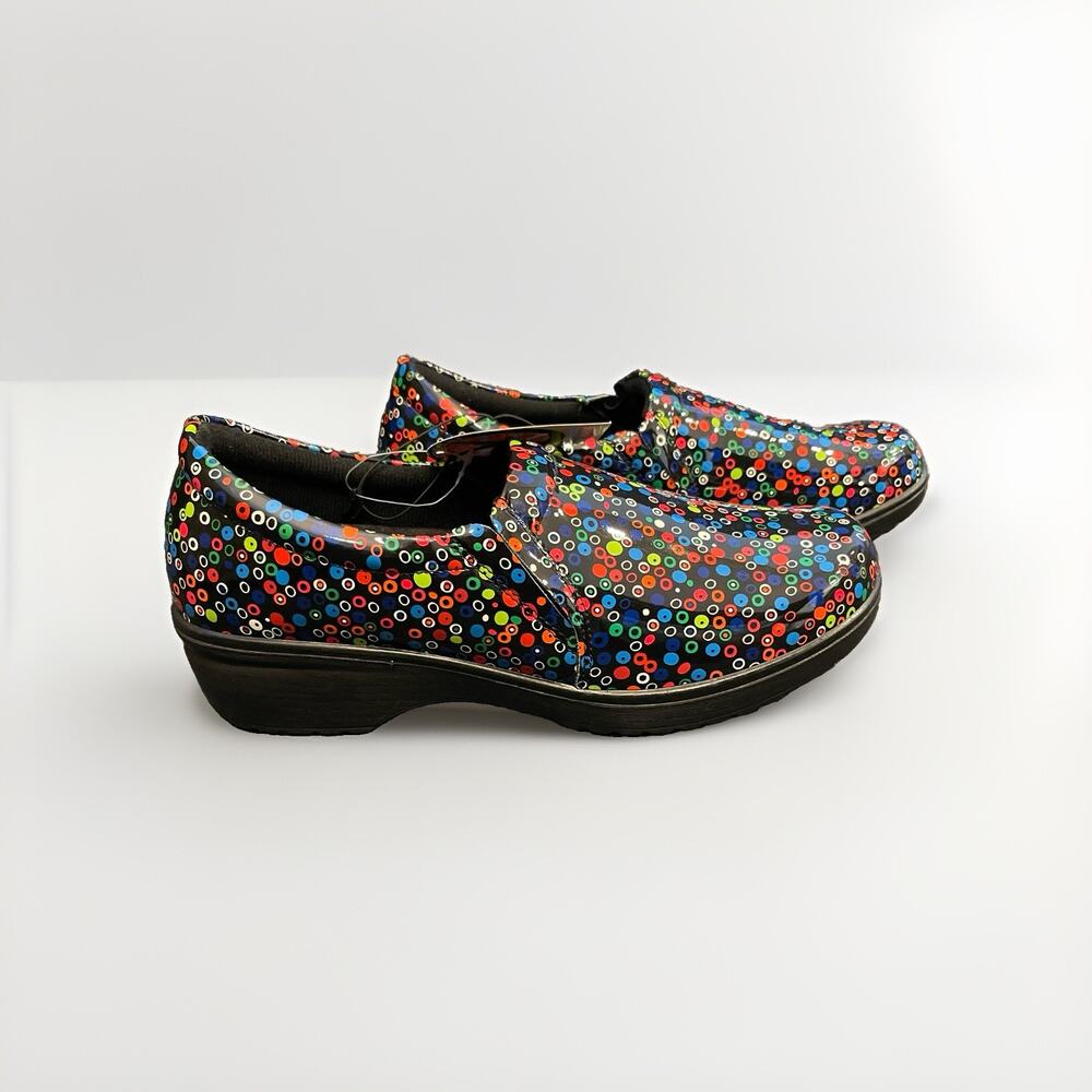 NWT Easy Street Easy Works Tiffany Women’s Clogs Slip Resistant Polka Dot 10W